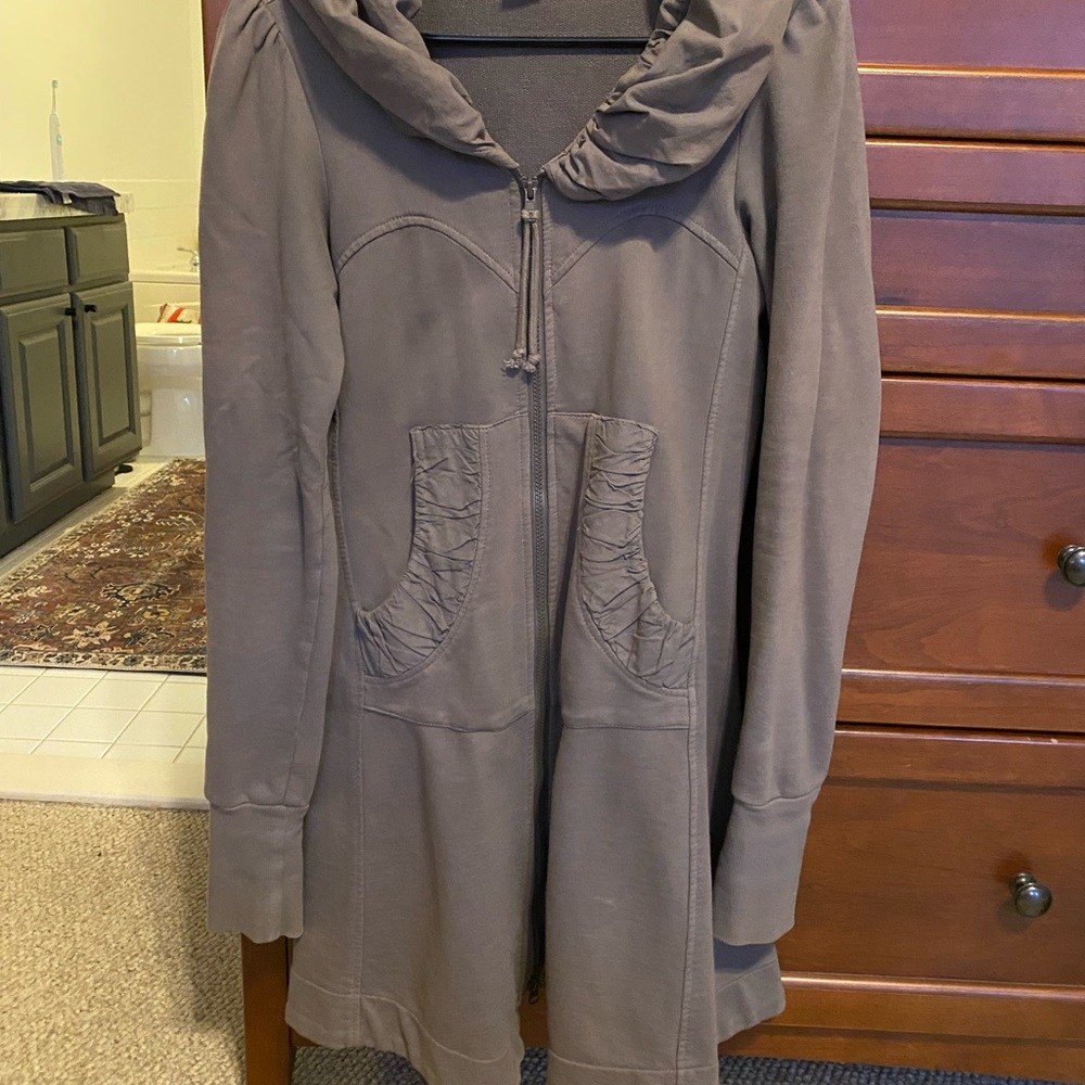 Prairie underground long cloak jacket coat in grey S